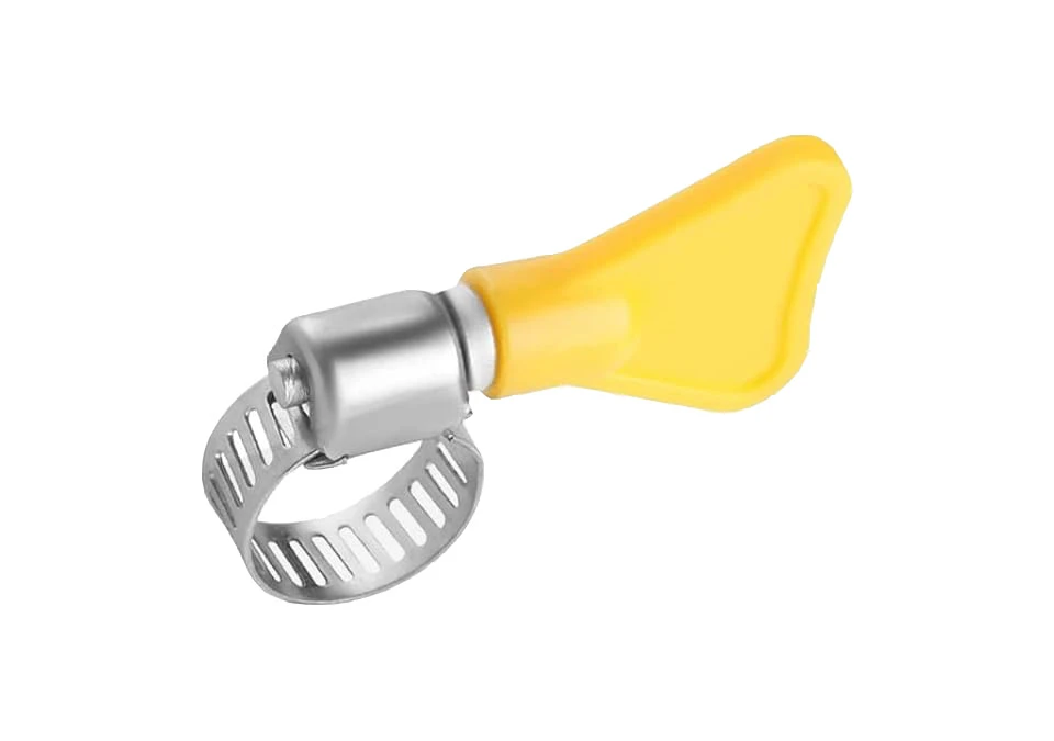 Hose Clamp Yellow Butterfly Stainless Steel 16-25mm