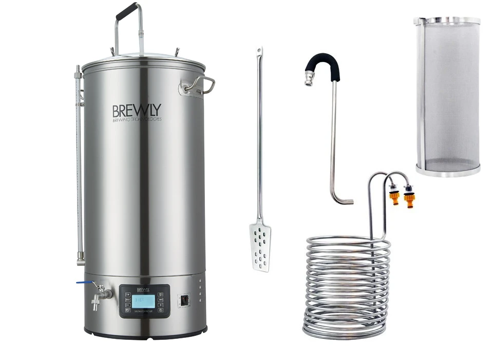 Brewly 70L V3 Brewery with Chiller, Hop Spider, Paddle & Whirlpool